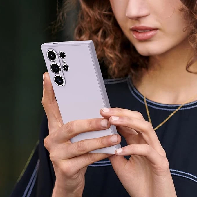 جراب سيليكون ناعم لموبايل سامسونج جالاكسي S25 الترا 5G، [حماية من السقوط من الدرجة العسكرية] [بطانة مضادة للخدش] غطاء نحيف مضاد للصدمات لهاتف جالاكسي S25 الترا (لون اخضر فاتح)